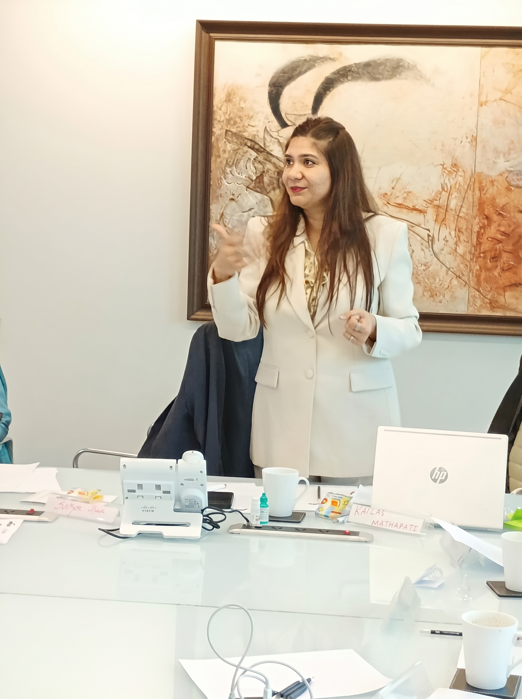 Speaking at corporate event